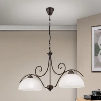 Orion Marco rozsdabarna-opál csillár (ORI-LU 1669/2) E27 2 izzós IP20