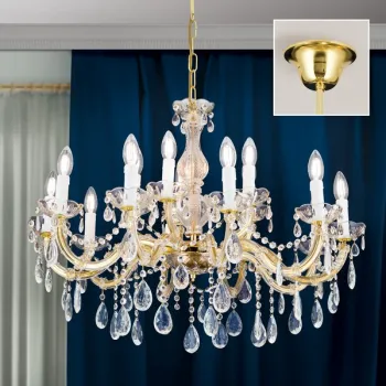 Orion Marie Claire arany-átlátszó csillár (ORI-LU 2243/10+5) E14 15 izzós IP20