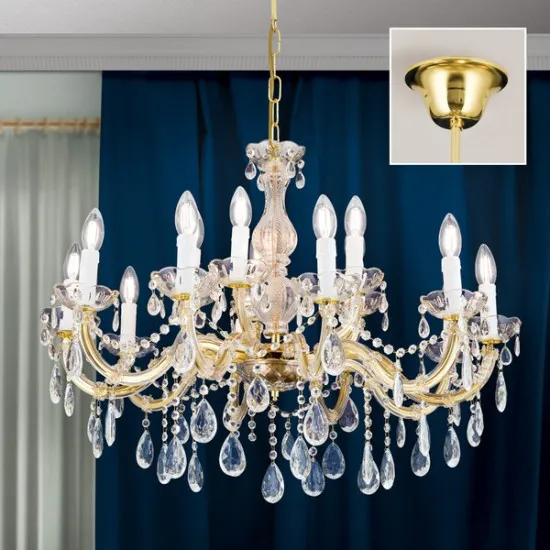 Orion Marie Claire arany-átlátszó csillár (ORI-LU 2243/10+5) E14 15 izzós IP20