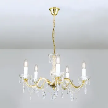 Orion Marie Claire arany-átlátszó csillár (ORI-LU 2243/5) E14 5 izzós IP20