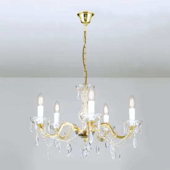 Orion Marie Claire arany-átlátszó csillár (ORI-LU 2243/5) E14 5 izzós IP20