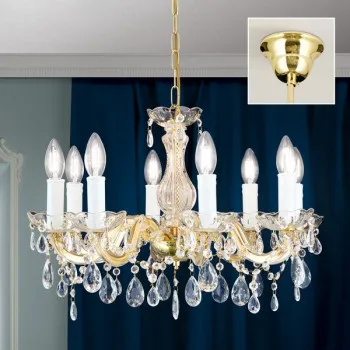 Orion Marie Claire arany-átlátszó csillár (ORI-LU 2243/8) E14 8 izzós IP20