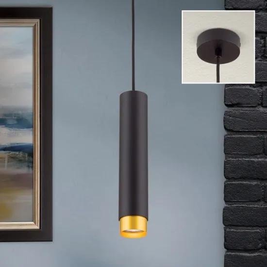 Orion Martini fekete-arany függesztett lámpa (ORI-HL 6-1709/1) GU10 1 izzós IP20