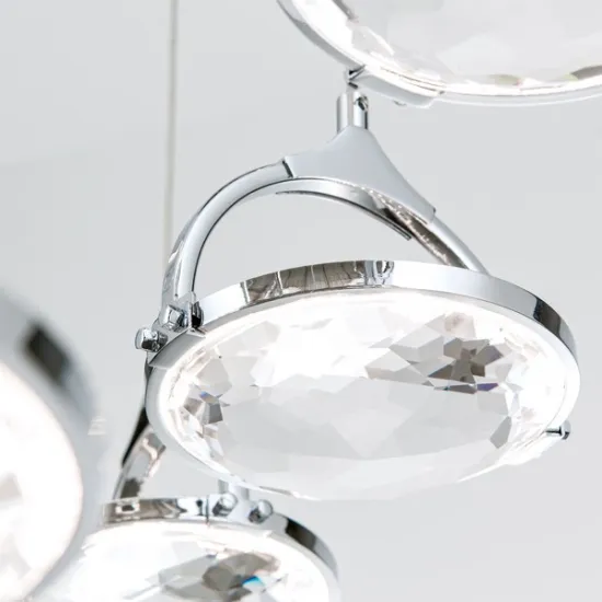 Orion Moon króm-átlátszó LED függesztett lámpa (ORI-DLU 1738/12_CHR) LED 12 izzós IP20