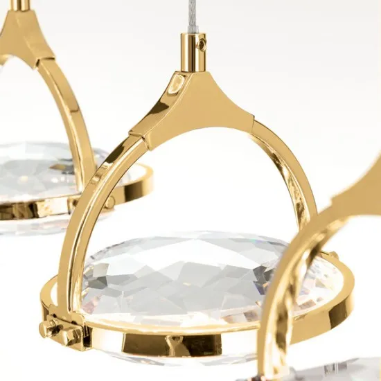 Orion Moon arany-átlátszó LED függesztett lámpa (ORI-DLU 1738/12_GO) LED 12 izzós IP20