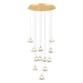 Orion Moon arany-átlátszó LED függesztett lámpa (ORI-DLU 1738/12_GO) LED 12 izzós IP20
