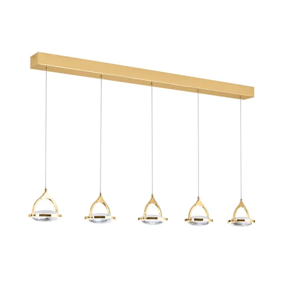 Orion Moon arany-átlátszó LED függesztett lámpa (ORI-HL 6-1710/5_GO) LED 5 izzós IP20