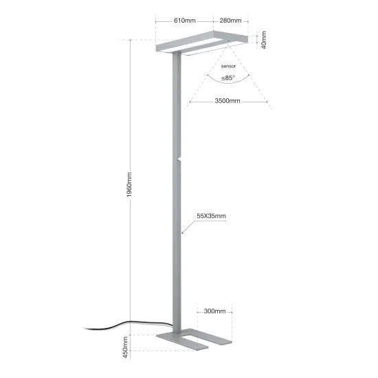 Orion Office titán LED állólámpa (ORI-Stl 12-1183) LED 2 izzós IP20