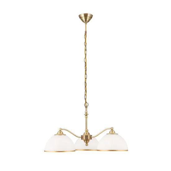 Orion Old Lamp sárgaréz-opál csillár (ORI-LU 1838/3) E27 3 izzós IP20