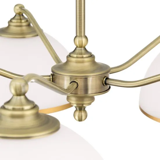 Orion Old Lamp sárgaréz-opál csillár (ORI-LU 1838/5) E27 5 izzós IP20