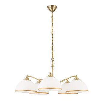 Orion Old Lamp sárgaréz-opál csillár (ORI-LU 1838/5) E27 5 izzós IP20