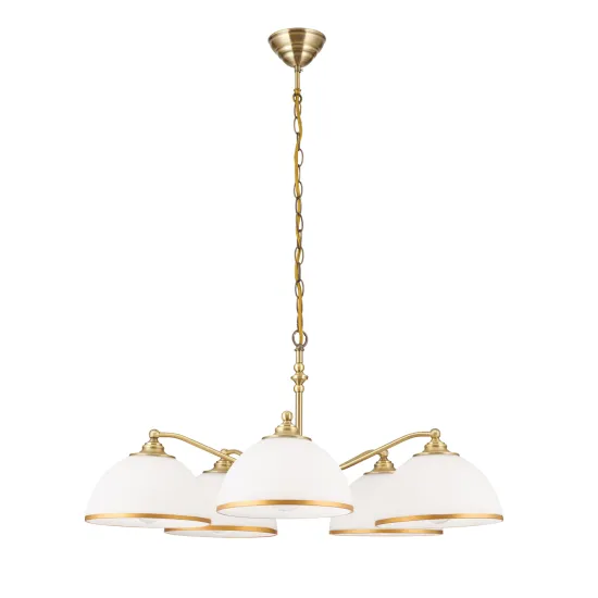 Orion Old Lamp sárgaréz-opál csillár (ORI-LU 1838/5) E27 5 izzós IP20
