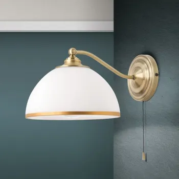 Orion Old Lamp sárgaréz-opál falikar (ORI-WA 2-1371/1) E27 1 izzós IP20