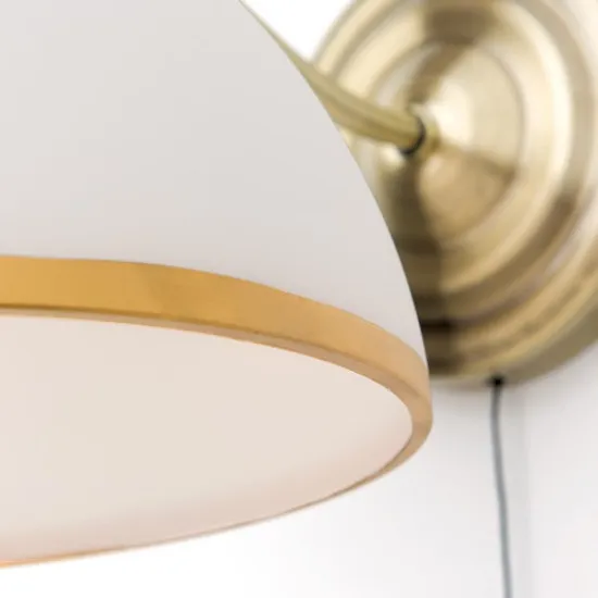 Orion Old Lamp sárgaréz-opál falikar (ORI-WA 2-1371/1) E27 1 izzós IP20