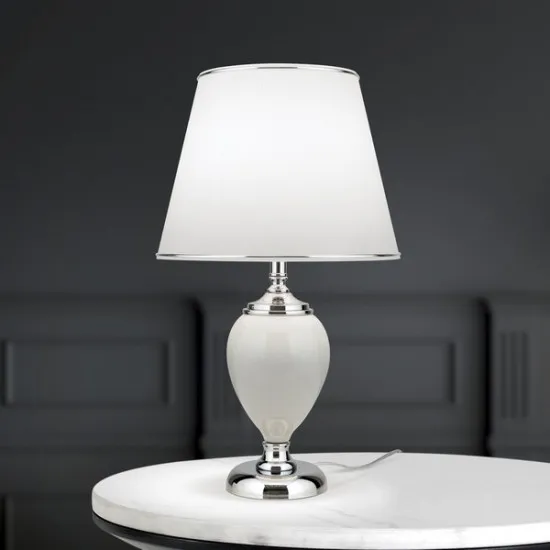 Orion Ovum króm-fehér asztali lámpa (ORI-LA 4-1229_CHR) E27 1 izzós IP20 Orion Ovum króm-fehér asztali lámpa (ORI-LA 4-1229_CHR) E27 1 izzós IP20