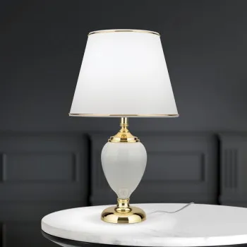 Orion Ovum arany-fehér asztali lámpa (ORI-LA 4-1229_GO) E27 1 izzós IP20