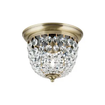 Orion Plafond sárgaréz-átlátszó mennyezeti lámpa (ORI-DLU 1840/26_BR) E27 1 izzós IP20