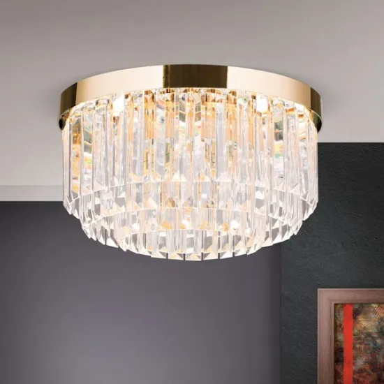 Orion Prism arany-átlátszó LED mennyezeti lámpa (ORI-DL 7-666/35_GO) LED 1 izzós IP20