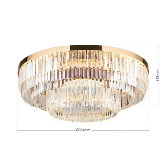 Orion Prism arany-átlátszó LED mennyezeti lámpa (ORI-DL 7-666/95_GO) LED 1 izzós IP20