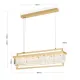 Orion Prism arany-átlátszó LED függesztett lámpa (ORI-HL 6-1701/90x17_GO) LED 1 izzós IP20