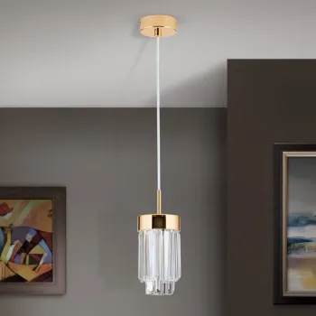 Orion Prism arany-átlátszó LED függesztett lámpa (ORI-HL 6-1702_GO) LED 1 izzós IP20