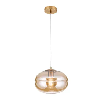 Orion Richard sárgaréz-borostyán függesztett lámpa (ORI-HL 6-1805/1_BR) E27 1 izzós IP20