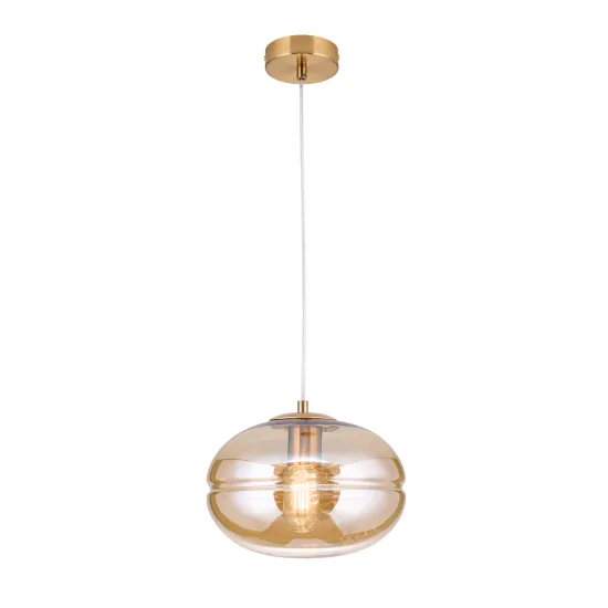Orion Richard sárgaréz-borostyán függesztett lámpa (ORI-HL 6-1805/1_BR) E27 1 izzós IP20