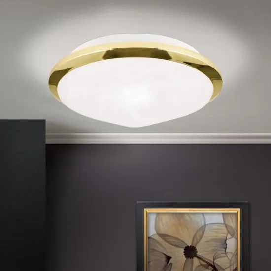 Orion Rima sárgaréz-opál mennyezeti lámpa (ORI-NU 9-310/26_BR) E27 1 izzós IP20