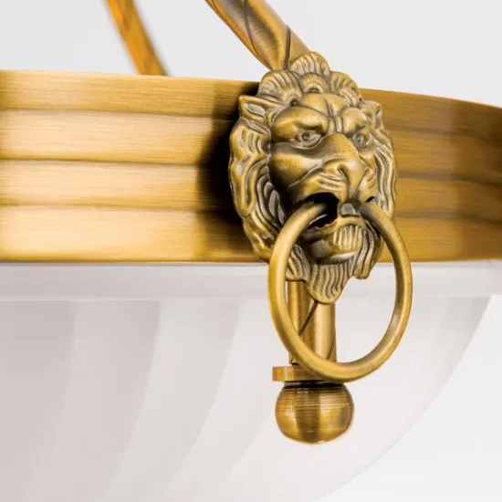 Orion Rocca bronz-opál csillár (ORI-LU 1689/3+3) E27 6 izzós IP20