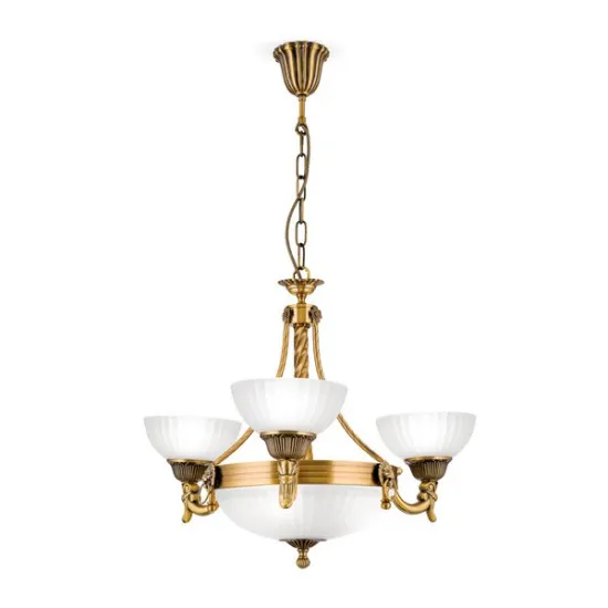 Orion Rocca bronz-opál csillár (ORI-LU 1689/3+3) E27 6 izzós IP20