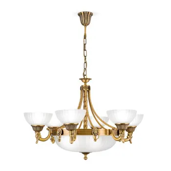 Orion Rocca bronz-opál csillár (ORI-LU 1689/6+3) E27 9 izzós IP20