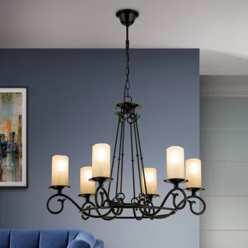 Orion Rusticka fekete-opál csillár (ORI-LU 1K/3614/6) E14 6 izzós IP20