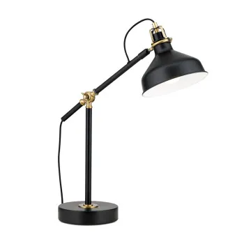 Orion Schiller fekete-sárgaréz asztali lámpa (ORI-LA 4-1222/1_BL) E27 1 izzós IP20