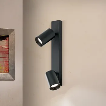 Orion Sean fekete fali spotlámpa (ORI-Str 10-493/2_BL) GU10 2 izzós IP20