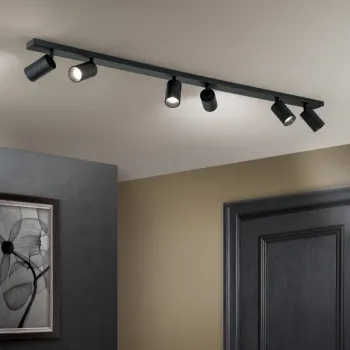 Orion Sean fekete mennyezeti spotlámpa (ORI-Str 10-493/6_BL) GU10 6 izzós IP20