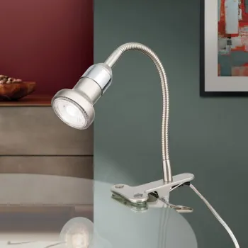 Orion Seba szatén króm csiptetős lámpa (ORI-Str 10-389/1) GU10 1 izzós IP20