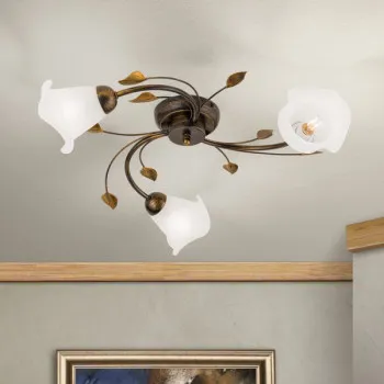 Orion Sisi rozsdabarna-opál mennyezeti lámpa (ORI-DL 7-788/3_RU) E14 3 izzós IP20