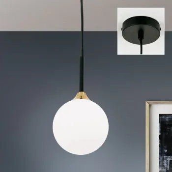 Orion Snowwhite fekete-sárgaréz függesztett lámpa (ORI-HL 6-1803/1_BL) G9 1 izzós IP20