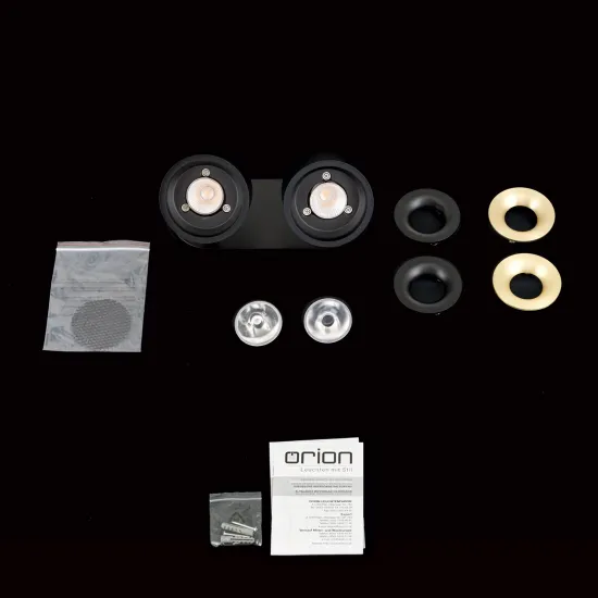 Orion Specter fekete LED mennyezeti spotlámpa (ORI-Str 10-602/2_BL) LED 2 izzós IP20