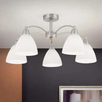 Orion Susan szatén króm-opál mennyezeti lámpa (ORI-DLU 1696/5_S_CHR) E14 5 izzós IP20