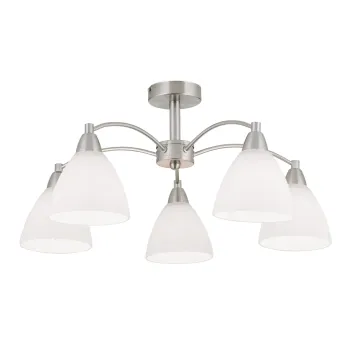 Orion Susan szatén króm-opál mennyezeti lámpa (ORI-DLU 1696/5_S_CHR) E14 5 izzós IP20