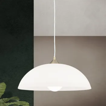 Orion Susan sárgaréz-opál függesztett lámpa (ORI-HL 6-1524/1_BR) E27 1 izzós IP20