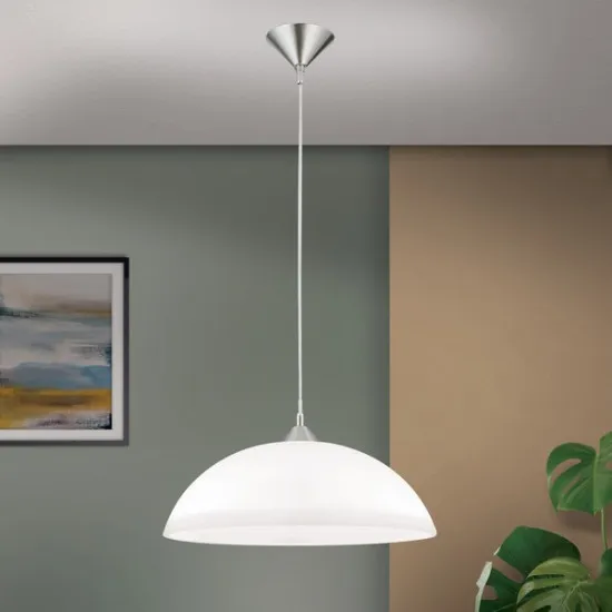 Orion Susan szatén króm-opál függesztett lámpa (ORI-HL 6-1524/1_S_CHR) E27 1 izzós IP20