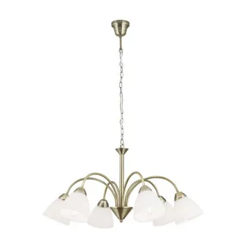 Orion Susan sárgaréz-opál csillár (ORI-LU 1696/6_BR) E14 6 izzós IP20