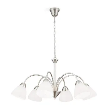 Orion Susan szatén króm-opál csillár (ORI-LU 1696/6_S_CHR) E14 6 izzós IP20