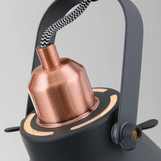 Orion Theke fekete-réz függesztett lámpa (ORI-HL 6-1690/4) E27 4 izzós IP20