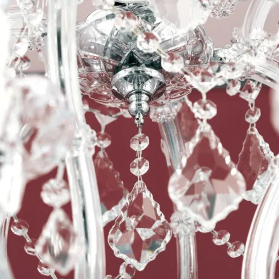 Orion Theresa ezüst-átlátszó csillár (ORI-LU 2391/12+6A) E14 18 izzós IP20