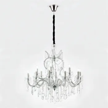 Orion Theresa ezüst-átlátszó csillár (ORI-LU 2391/12+6A) E14 18 izzós IP20 Orion Theresa ezüst-átlátszó csillár (ORI-LU 2391/12+6A) E14 18 izzós IP20