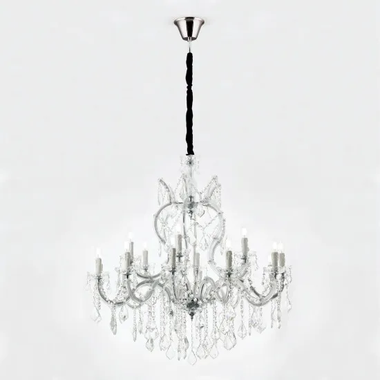 Orion Theresa ezüst-átlátszó csillár (ORI-LU 2391/12+6A) E14 18 izzós IP20