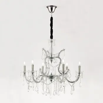 Orion Theresa ezüst-átlátszó csillár (ORI-LU 2391/6A) E14 6 izzós IP20 Orion Theresa ezüst-átlátszó csillár (ORI-LU 2391/6A) E14 6 izzós IP20